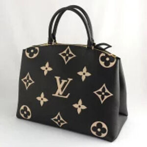 Louis Vuitton Grand handbag bag black Monogram bicolor Empreinte Palais